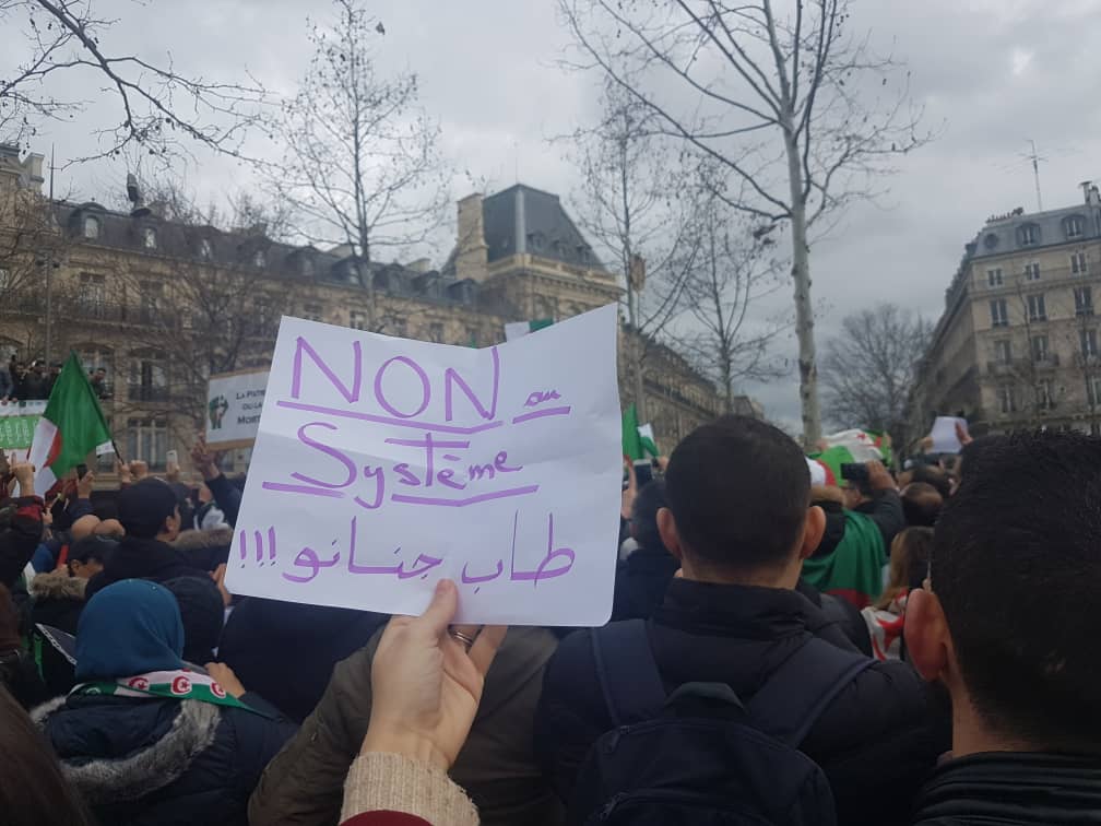 France: mobilization of Algerians in Paris against the 5th term Algeria Bouteflika (Photo: TSA)