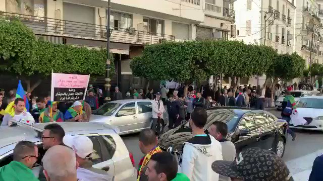 Algeria: protesters chanting Bouteflika, you are going down no matter what. As you go, take with you Gaid Saleh, a reference to army chief who is seen by many as a government insider trying to stifle their movement 
