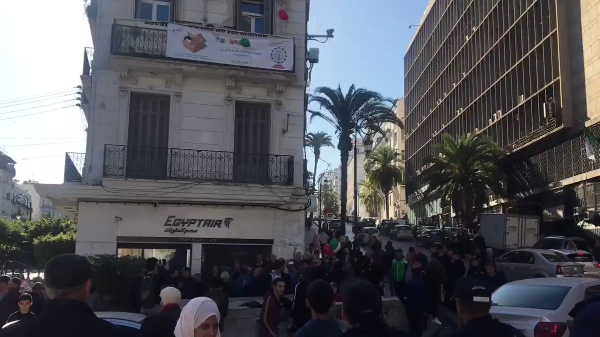 Reunion of the families of the political prisoners at this time in the place Audin, Algiers center. The police encircle the places