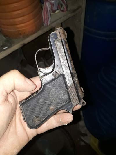 Algeria- MDN photos from militants' hideout discovered in Constantine, including a Beretta 950 and a whole bunch of IEDs, grenades & other equipment