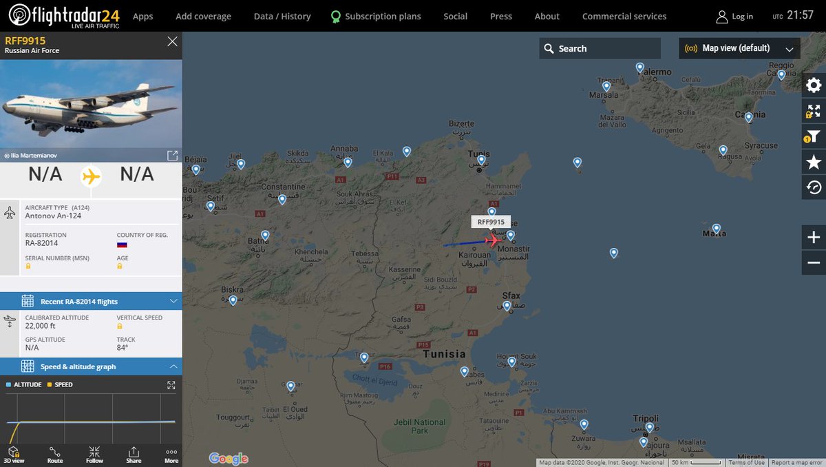 Russian Air Force Antonov An-124 RA-82014  airborne from Algeria