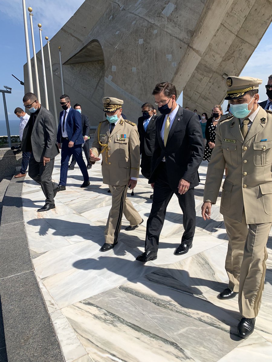 Secretary of Defense @EsperDoD traveled to Algeria Thursday to meet with Algeria's President Abdelmadjid Tebboune. The trip to Algeria is the first by an American Defense Secretary since 2006. Esper said his meetings with Tebboune and the Algerian military went extremely well